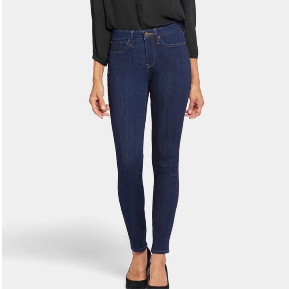 NYDJ Jeans Womens 14 Skinny Jeans Stretch Dark Wash Blue